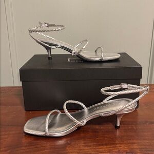 Marc Fisher Metallic Silver Heels